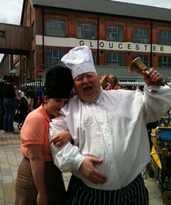 At the Gloucester Quays Food Festival.