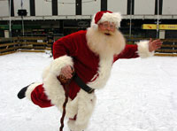 The Deluxe Father Christmas takes to the ice.