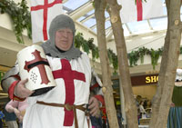 Alan as St. George.