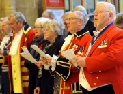 At Gloucester Cathedral, attending a St. George's Day service