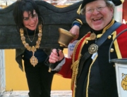 Putting the Mayor in the stocks - for Children in Need