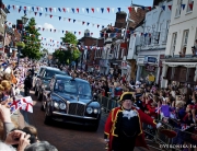 Leading the Queen's procession in Hitchin