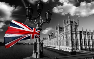 The City of London with Union Flag flying