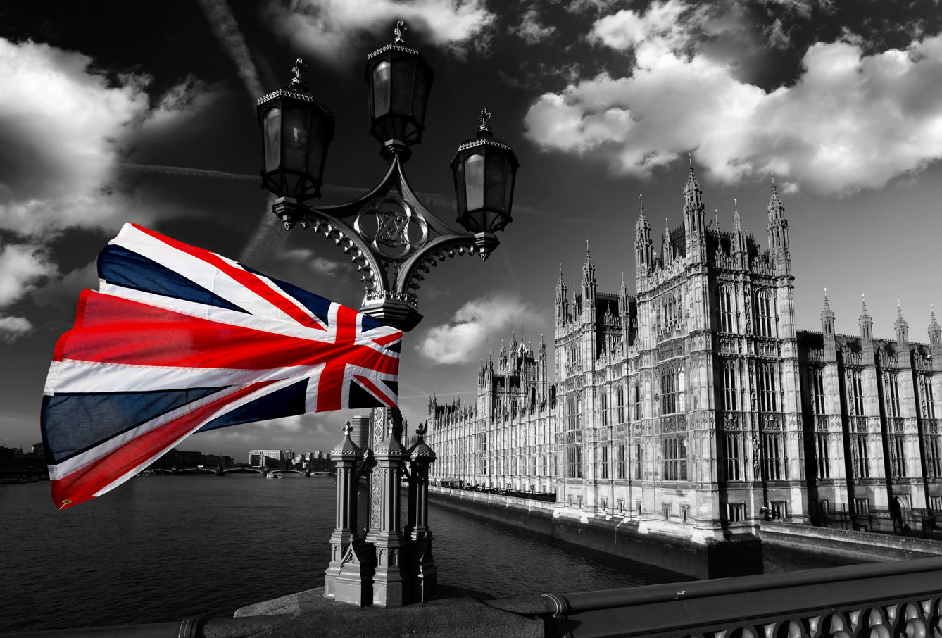 The City of London with Union Flag flying