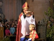 Mock of King Henry III being crowned king