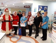 Alan Myatt dressed up as Deluxe Father Christmas at Gloucester Royal Hospital