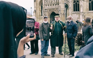 Alan at Gloucester Cathedral