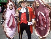 Alan promoting The Vagina Museum, Camden Market