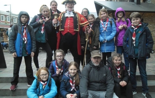 Alan Myatt with the Devon Scouts