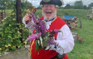 Alan Myatt releasing butterflies with Catch A Smile