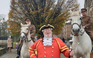 Alan Myatt at the Gloucester War Memorial