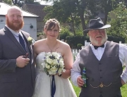 Alan's nephew and his wife on their wedding day